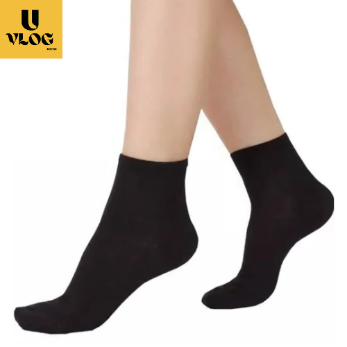 Premium Black Cotton Ankle Length Socks | Soft, Breathable & Sweat Absorbent | Daily Wear