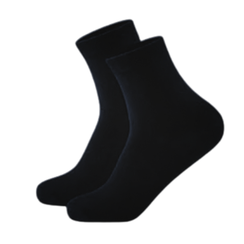 Premium Black Cotton Ankle Length Socks | Soft, Breathable & Sweat Absorbent | Daily Wear